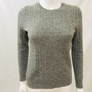 Sutton Studio Cashmere 100% Sweater S Gray Cable